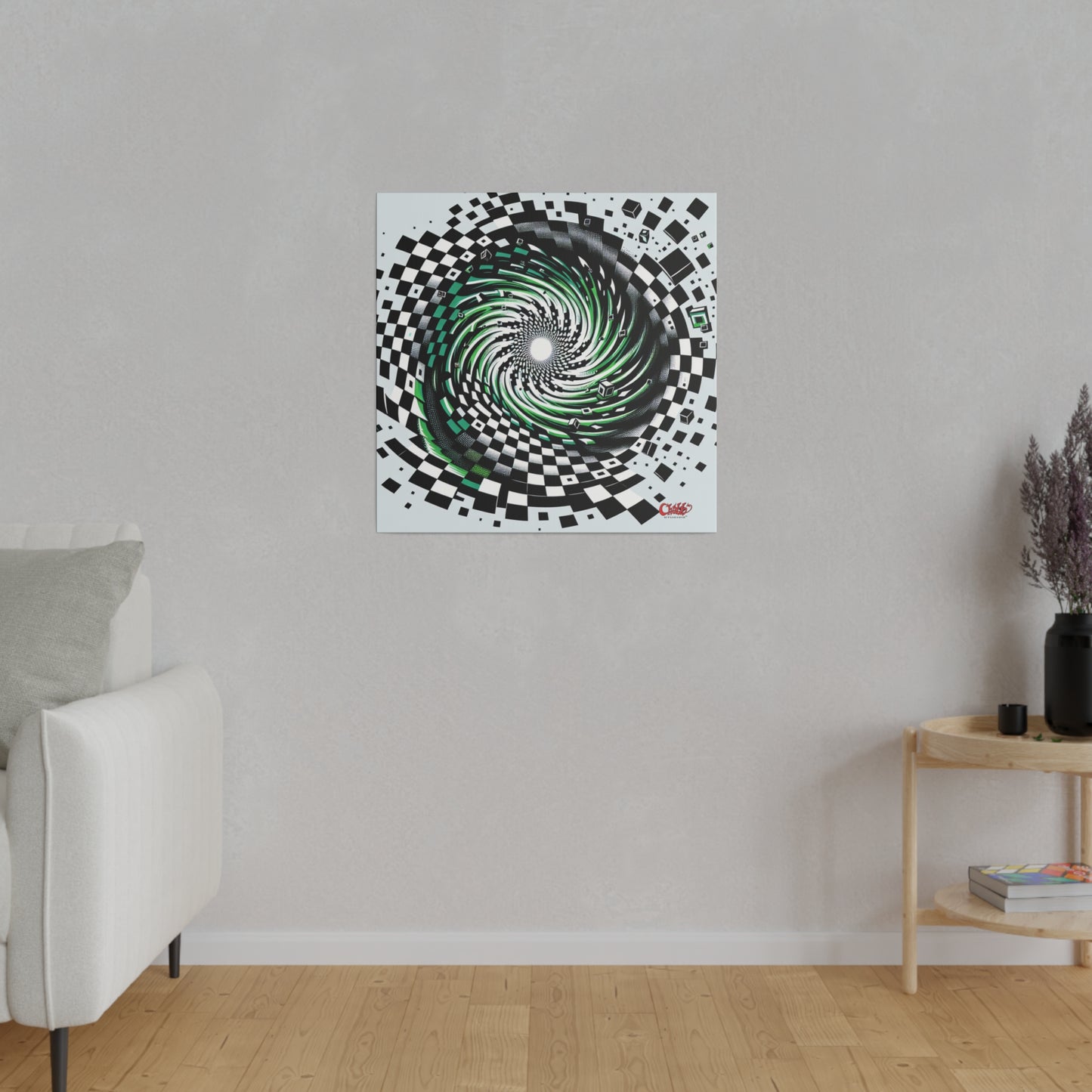 Hypnotic Vortex Abstract Canvas