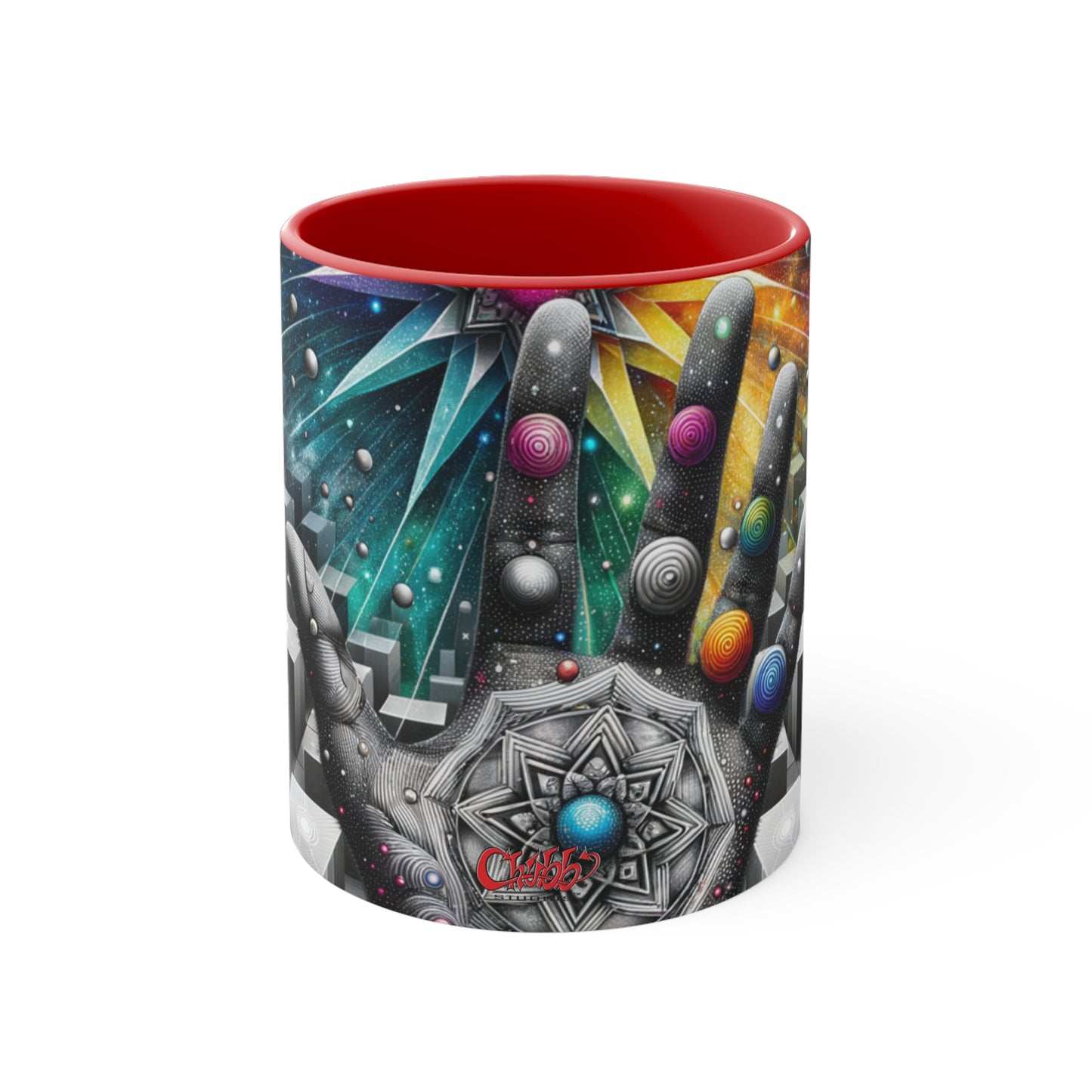 Cosmic Grasp Geometric Universe Accent Coffee Mug