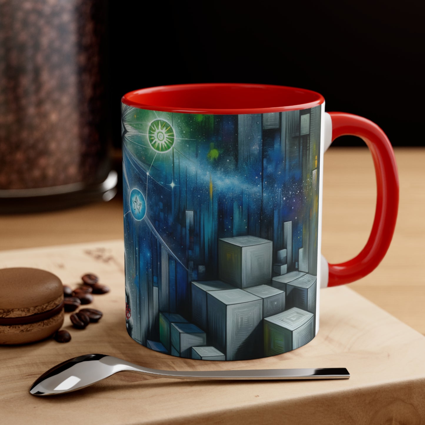 Cosmic Touch Urban Galaxy Art Accent Coffee Mug