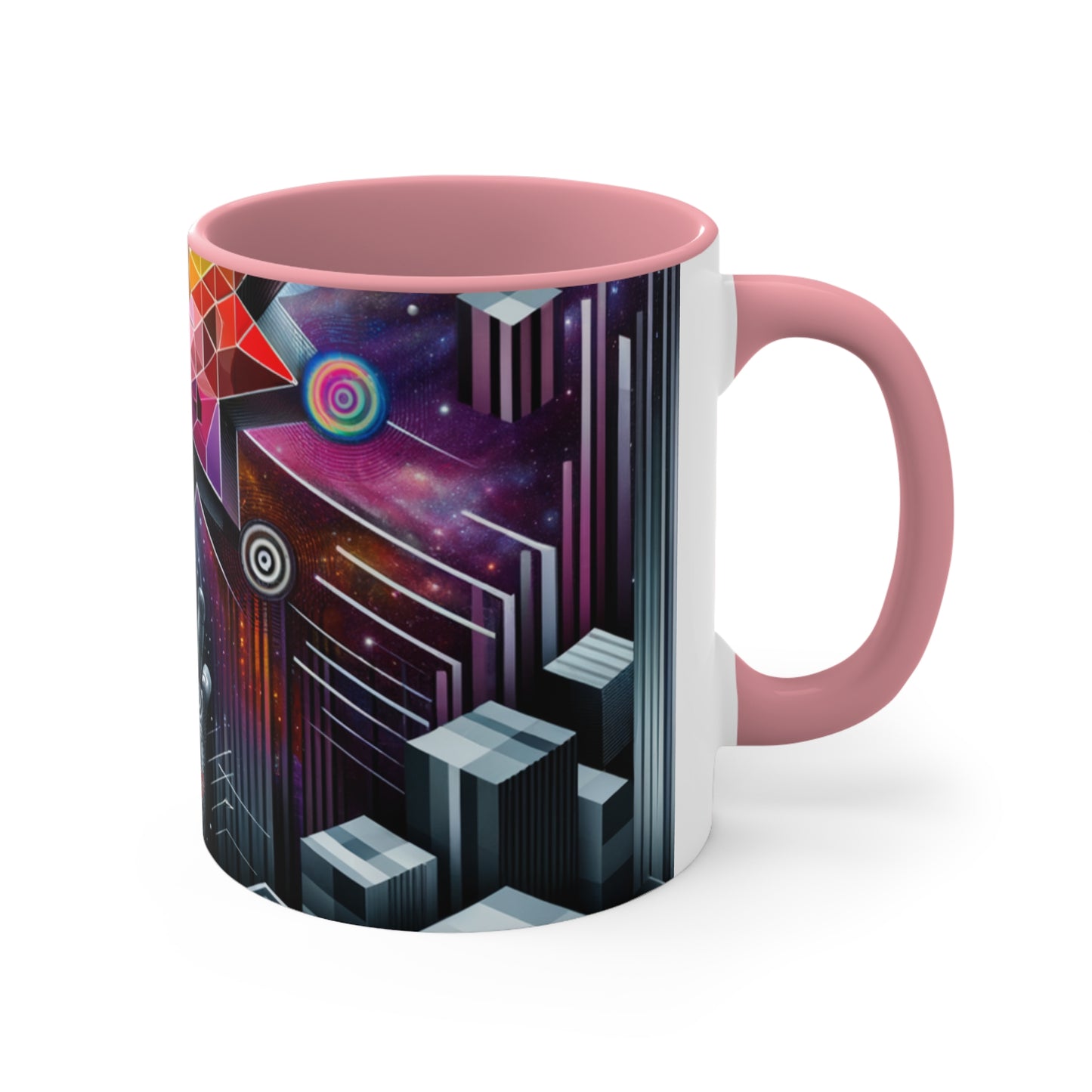 Cosmic Voyage Geometric Art Accent Coffee Mug