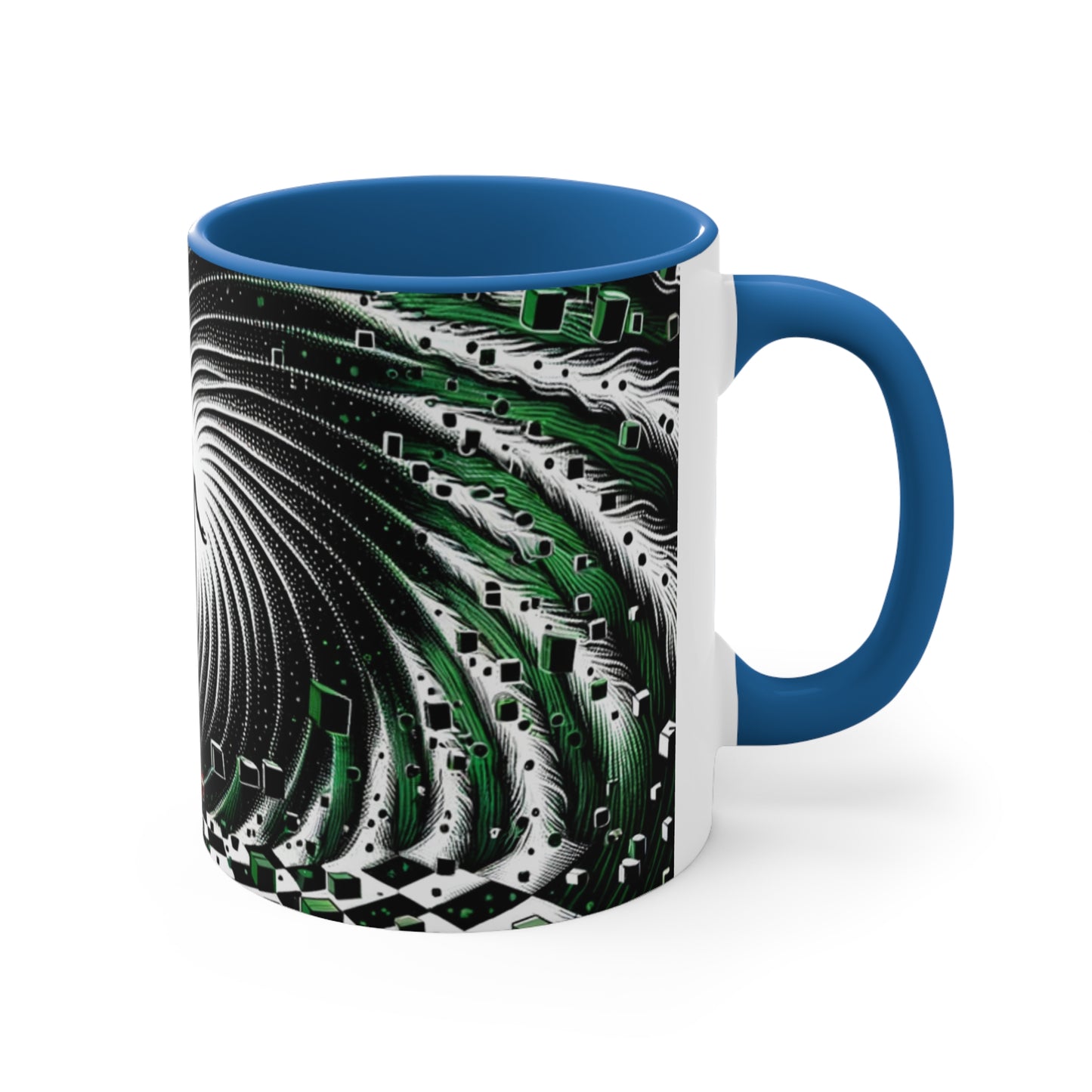 Cyber Vortex Illusion Accent Coffee Mug