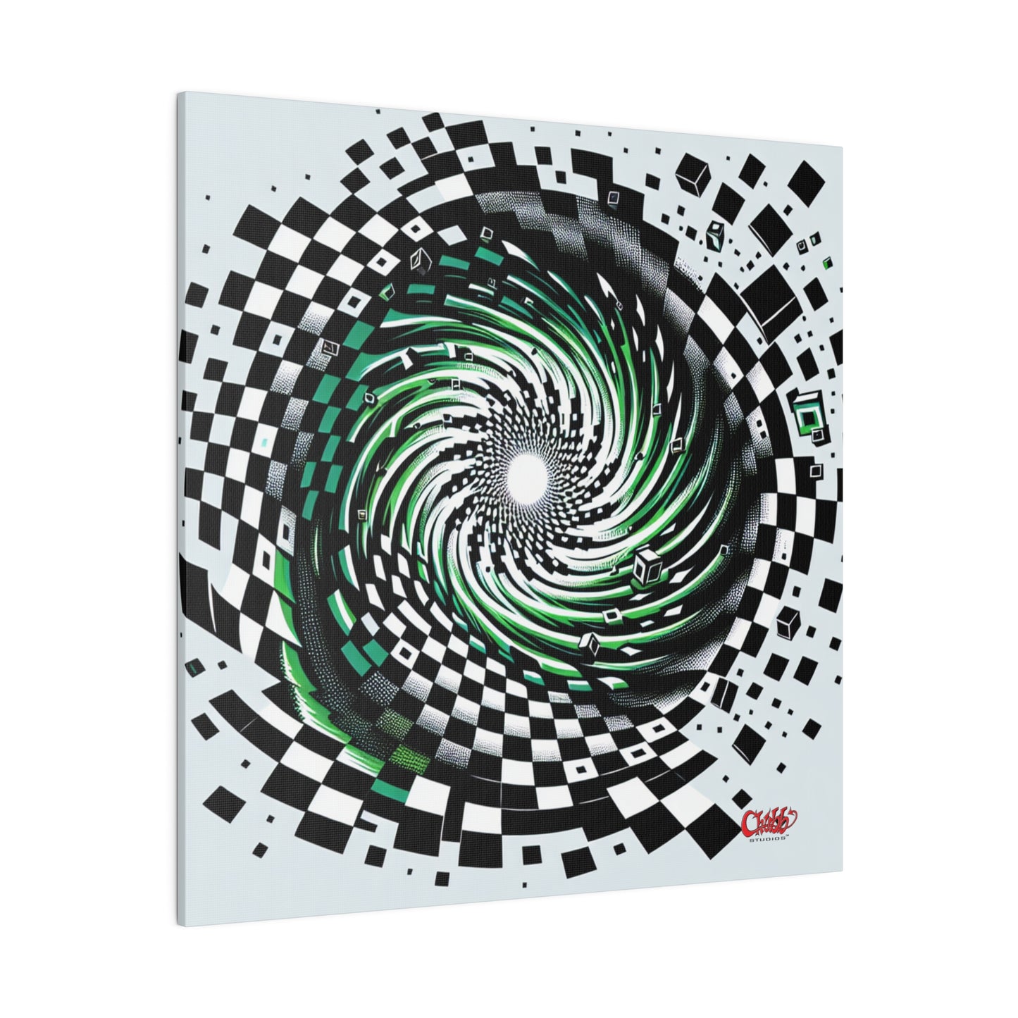 Hypnotic Vortex Abstract Canvas