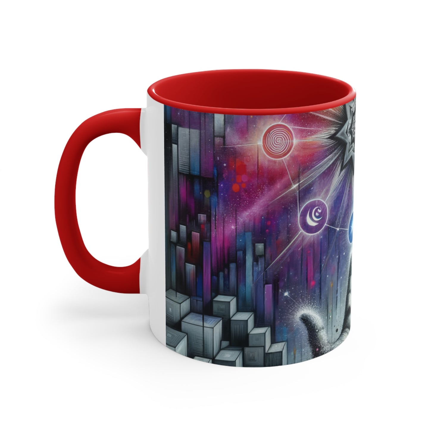 Cosmic Touch Urban Galaxy Art Accent Coffee Mug