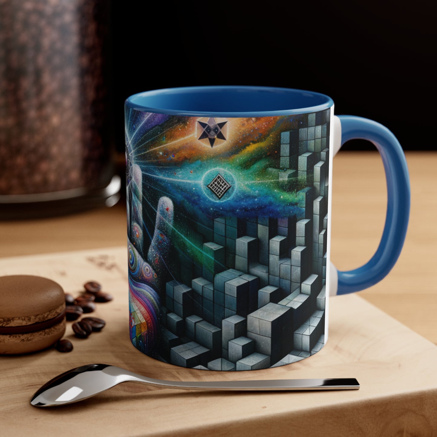 Cosmic Voyage Escher-Inspired Accent Coffee Mug