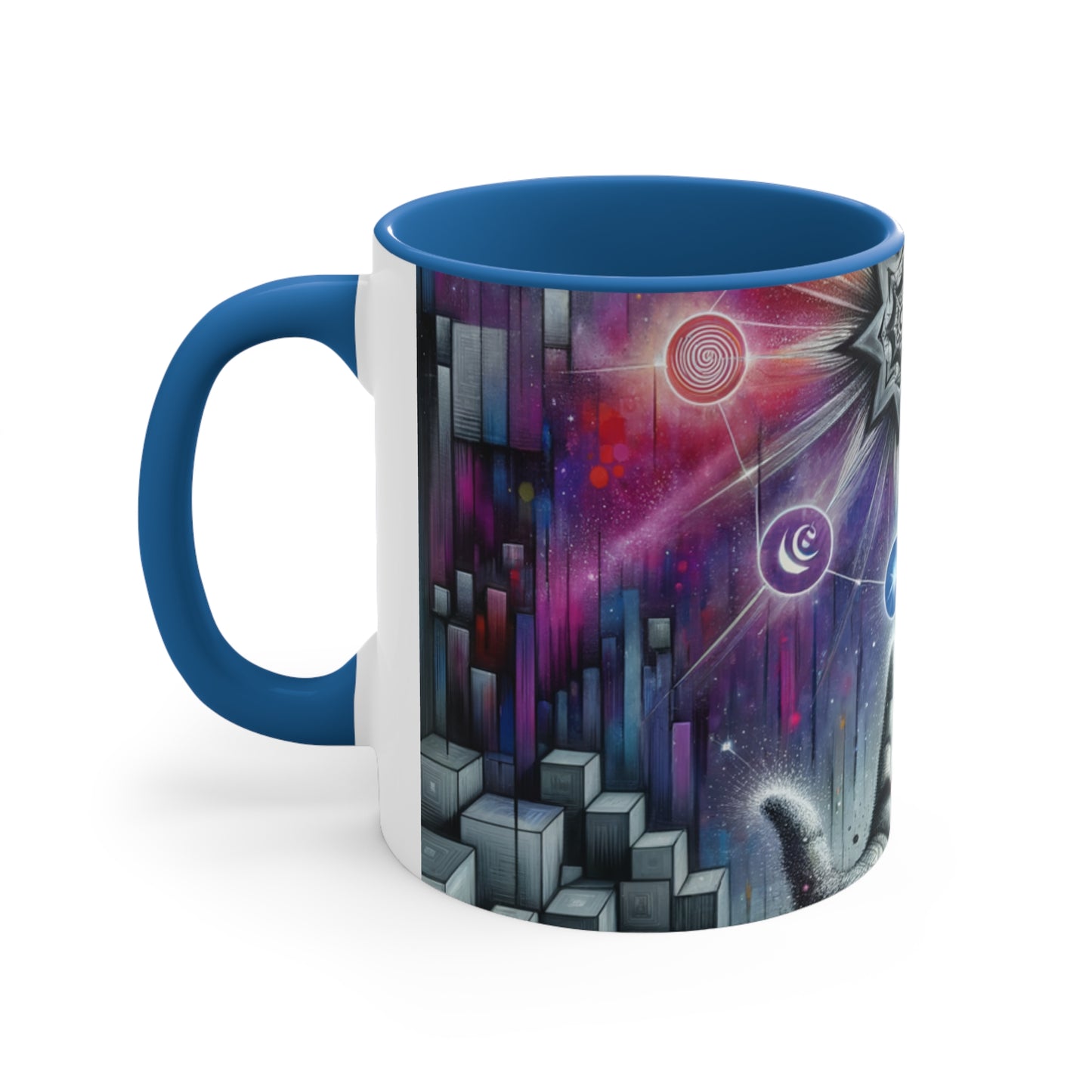 Cosmic Touch Urban Galaxy Art Accent Coffee Mug