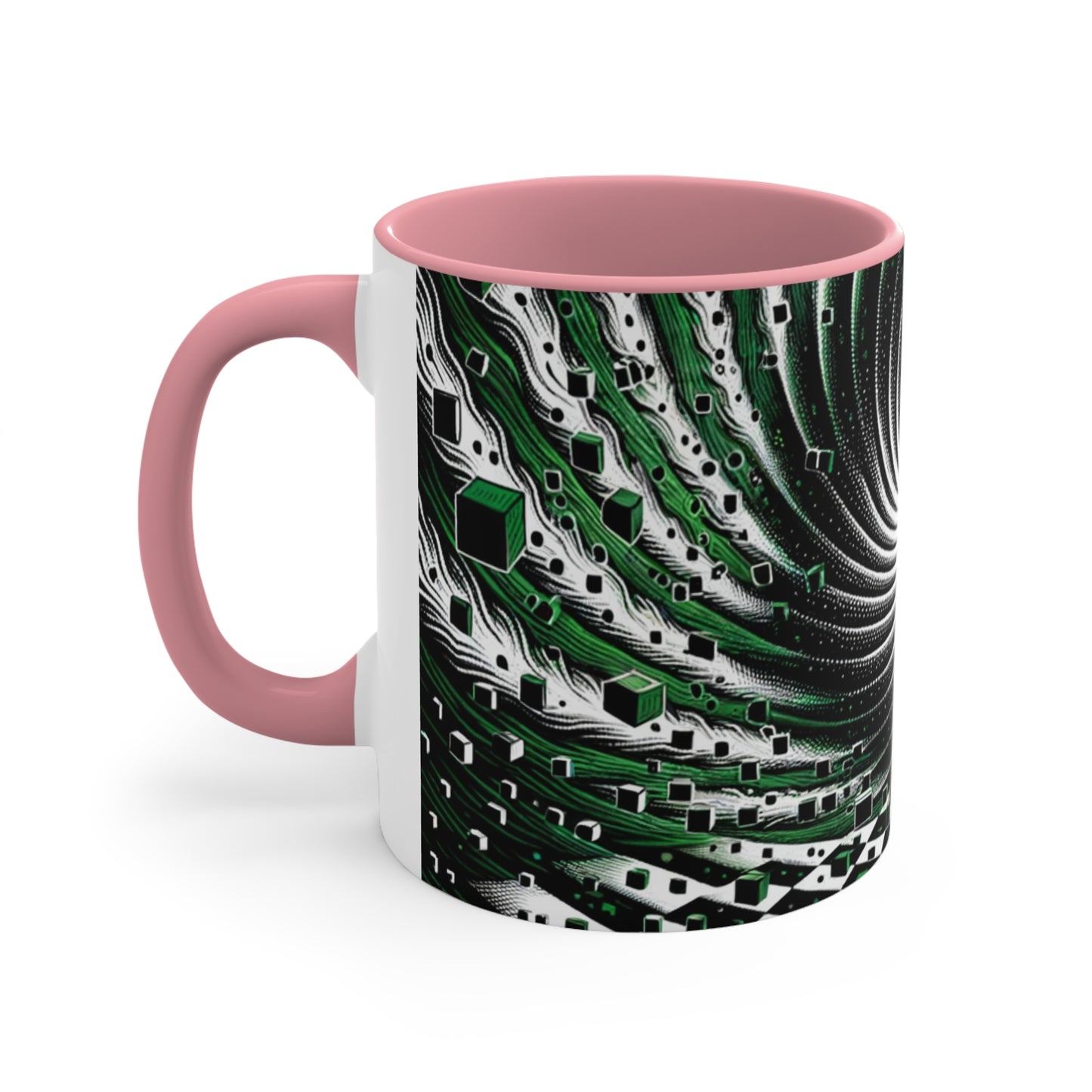 Cyber Vortex Illusion Accent Coffee Mug