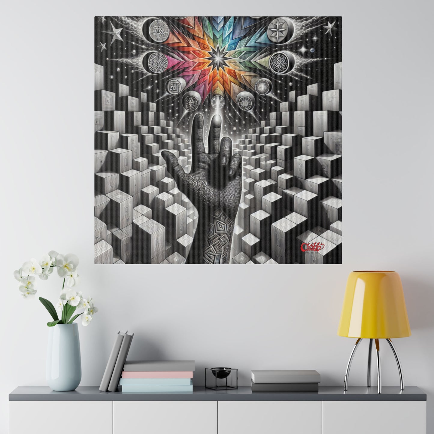 Cosmic Touch Geometric Canvas