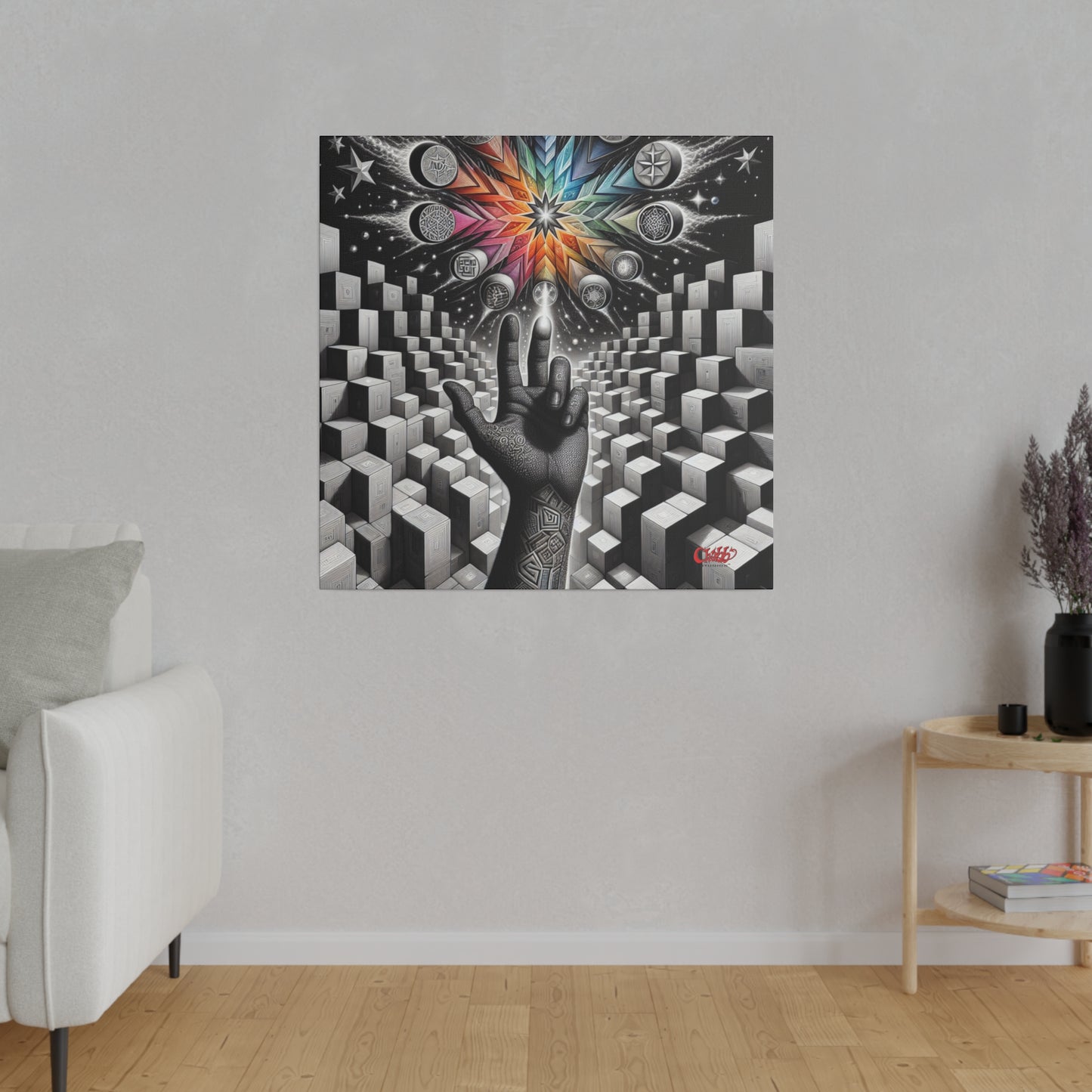 Cosmic Touch Geometric Canvas