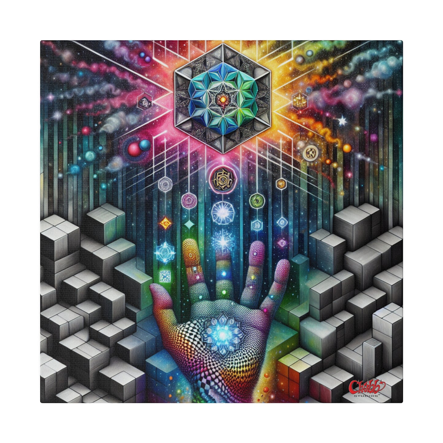 Cosmic Energy Hand Canvas