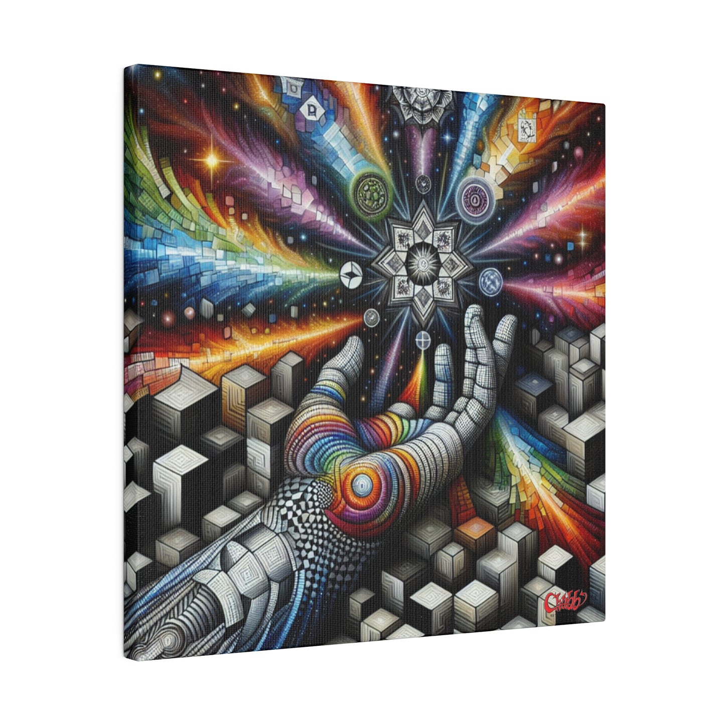 Cosmic Geometric Awakening Canvas