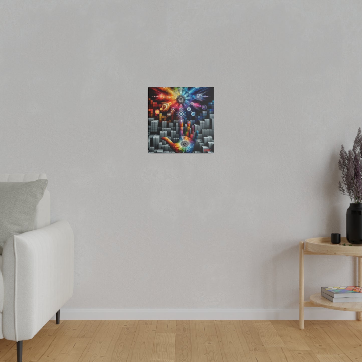 Cosmic Touch Abstract Canvas