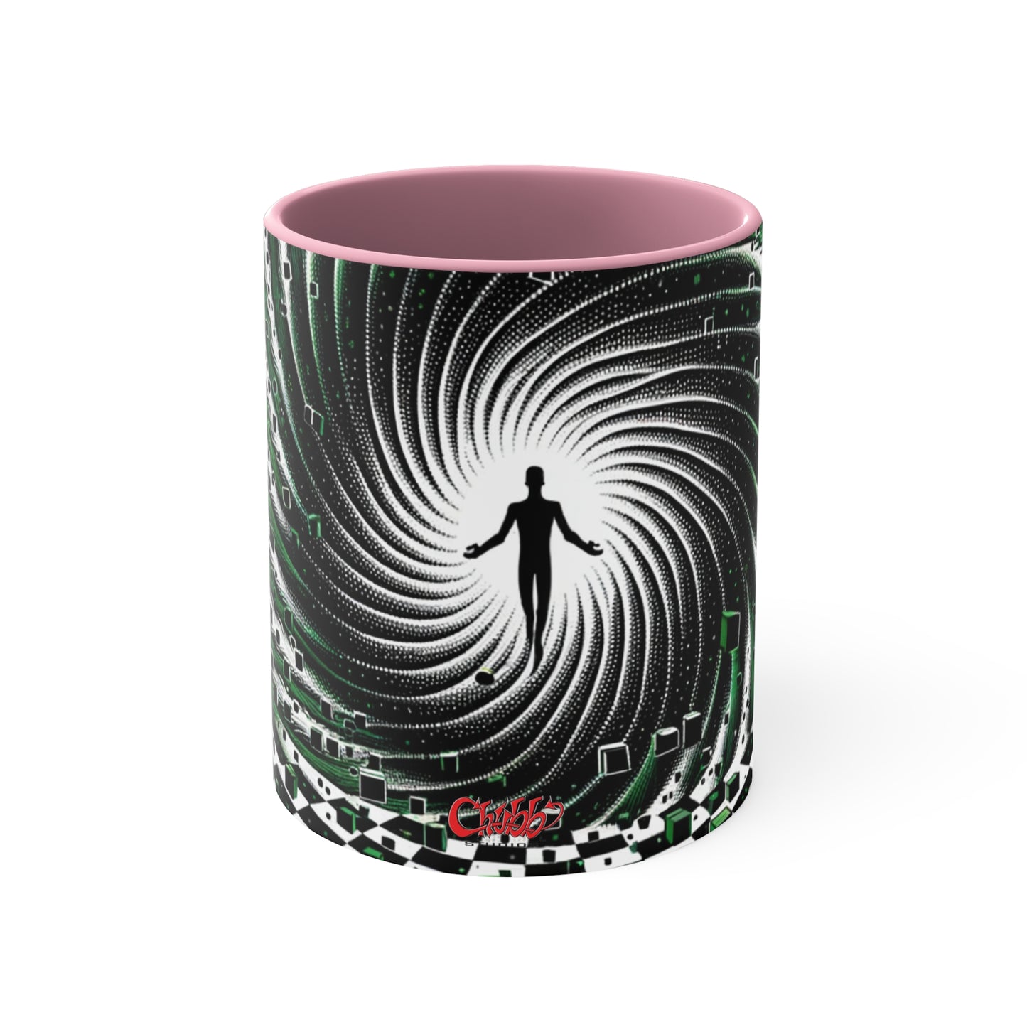 Cyber Vortex Illusion Accent Coffee Mug