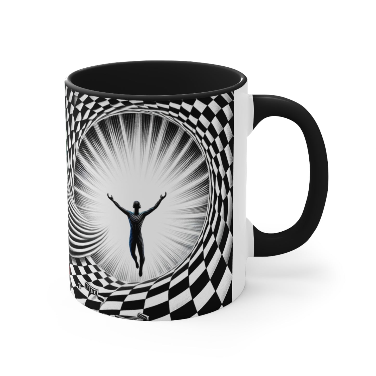 Surreal Vortex Illusion Accent Coffee Mug