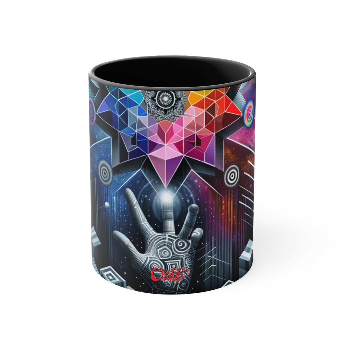 Cosmic Voyage Geometric Art Accent Coffee Mug