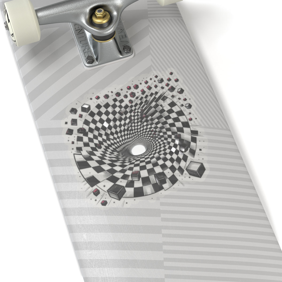 Checkered Vortex Illusion Sticker