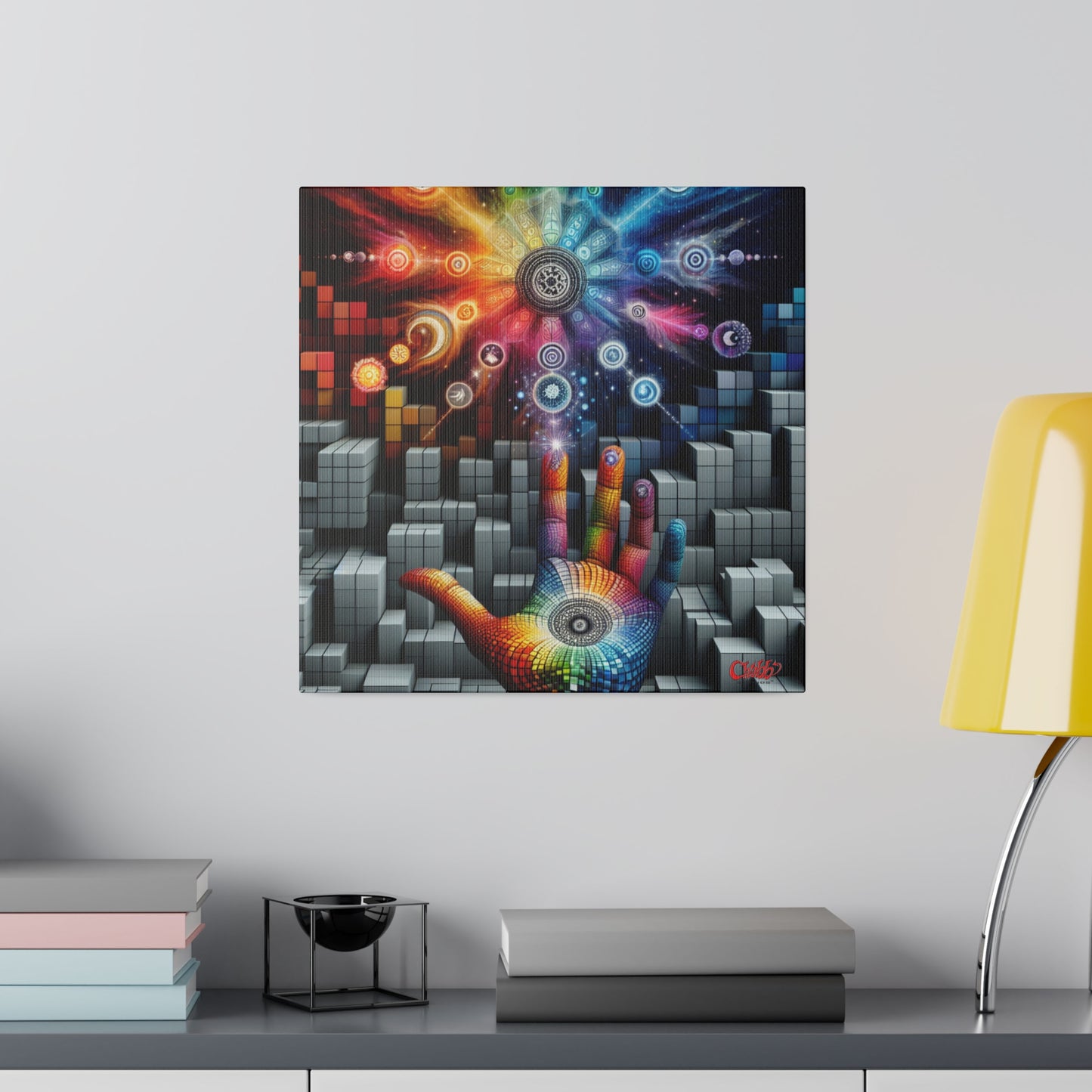 Cosmic Touch Abstract Canvas