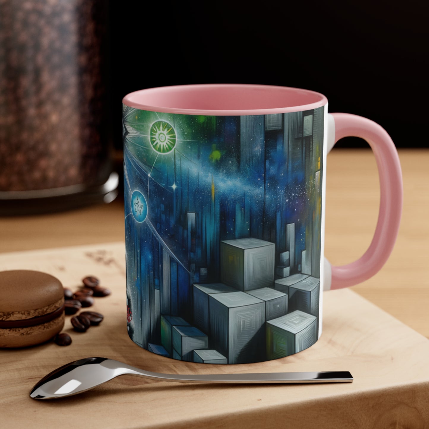 Cosmic Touch Urban Galaxy Art Accent Coffee Mug