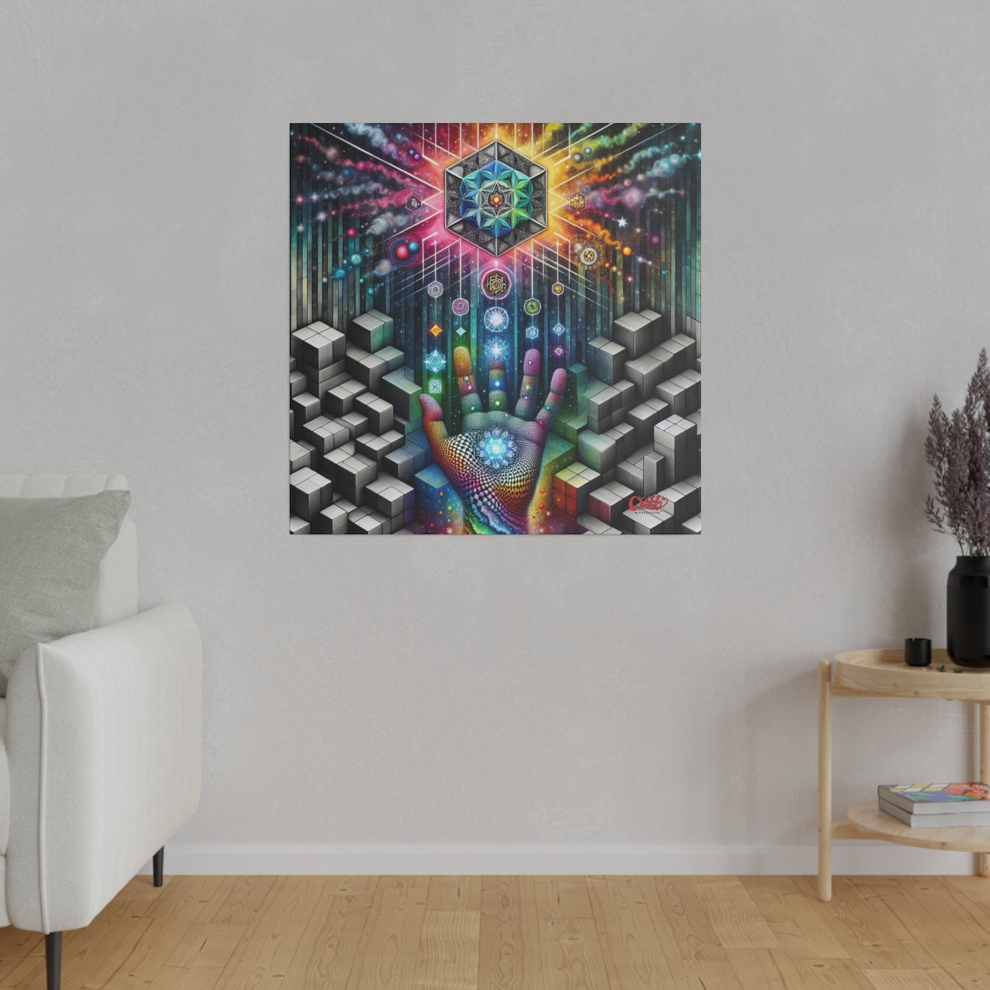 Cosmic Energy Hand Canvas