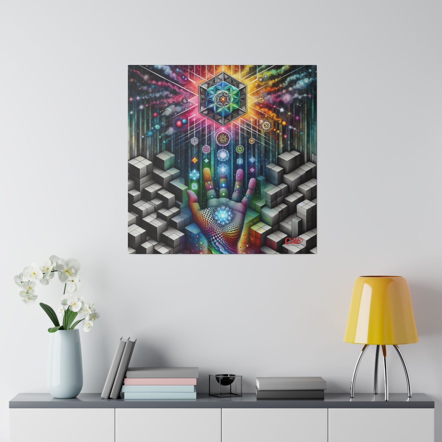 Cosmic Energy Hand Canvas