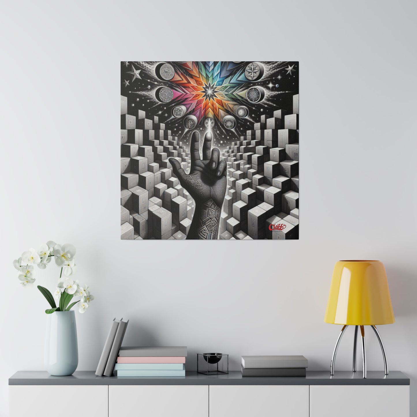 Cosmic Touch Geometric Canvas