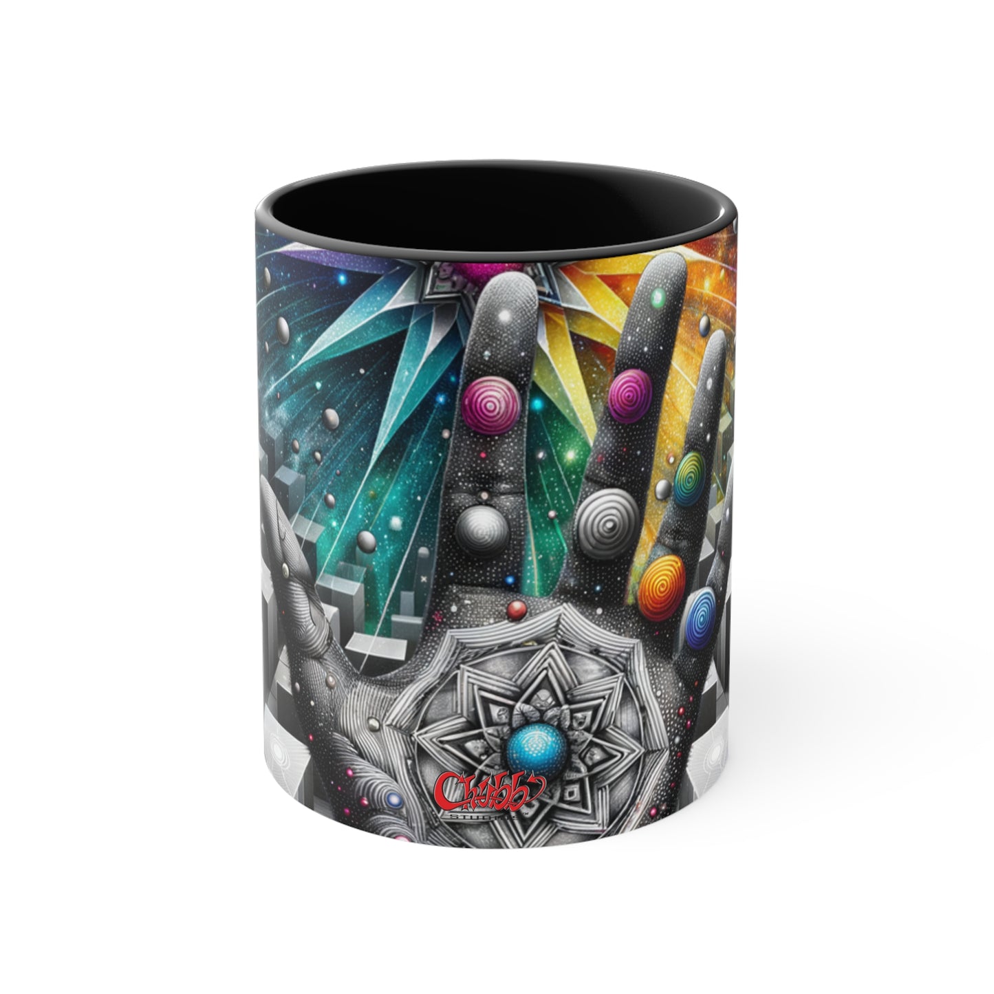 Cosmic Grasp Geometric Universe Accent Coffee Mug