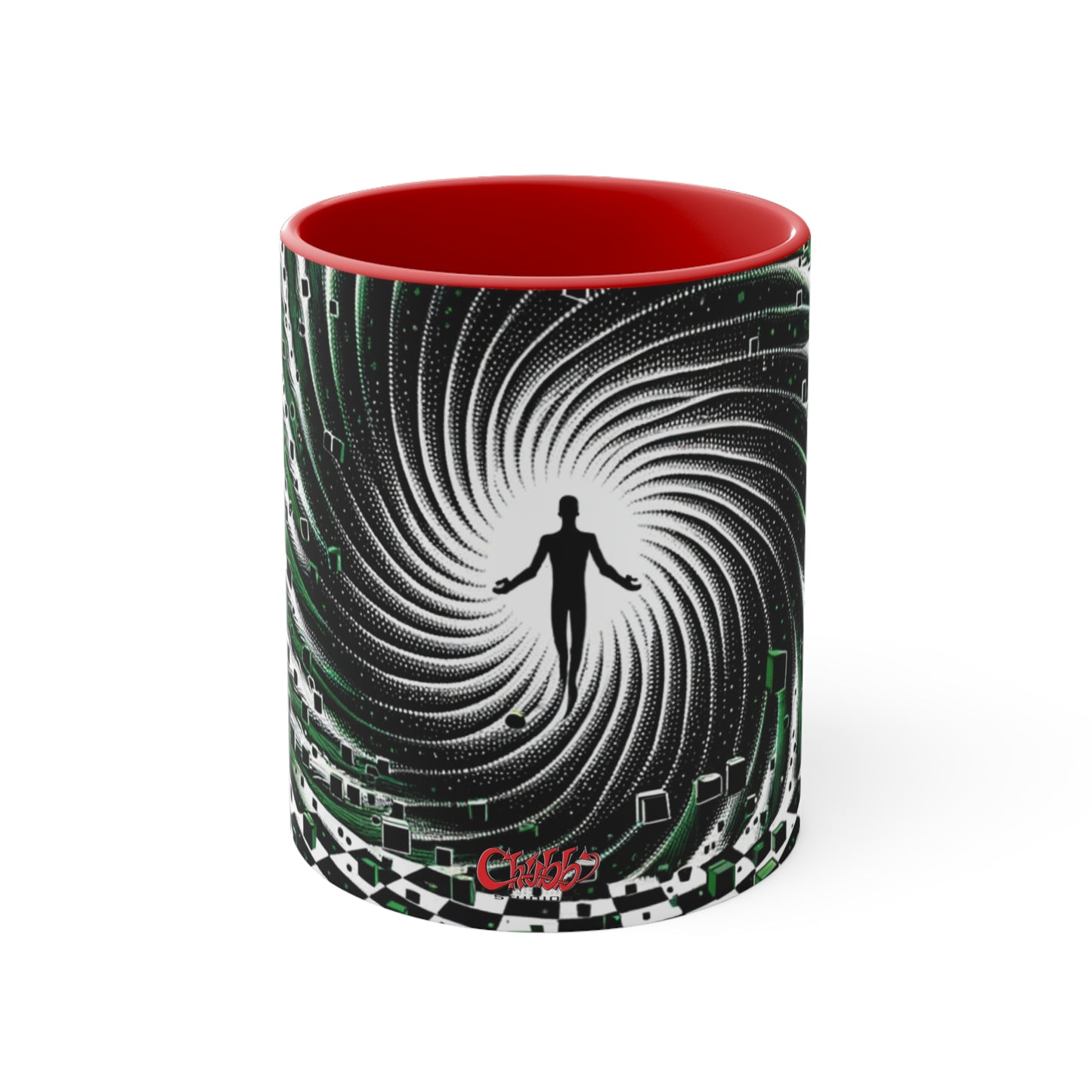 Cyber Vortex Illusion Accent Coffee Mug