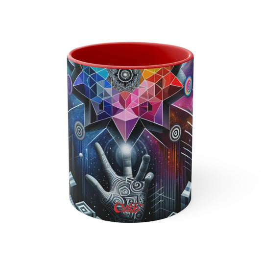 Cosmic Voyage Geometric Art Accent Coffee Mug