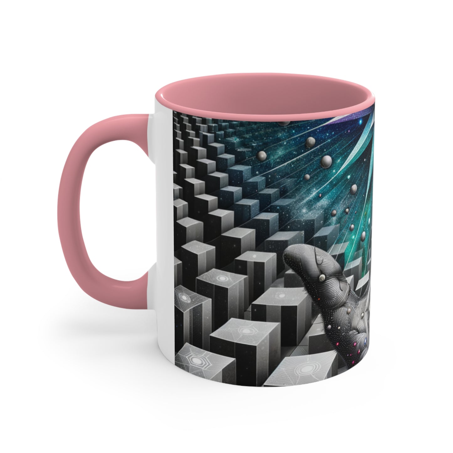 Cosmic Grasp Geometric Universe Accent Coffee Mug