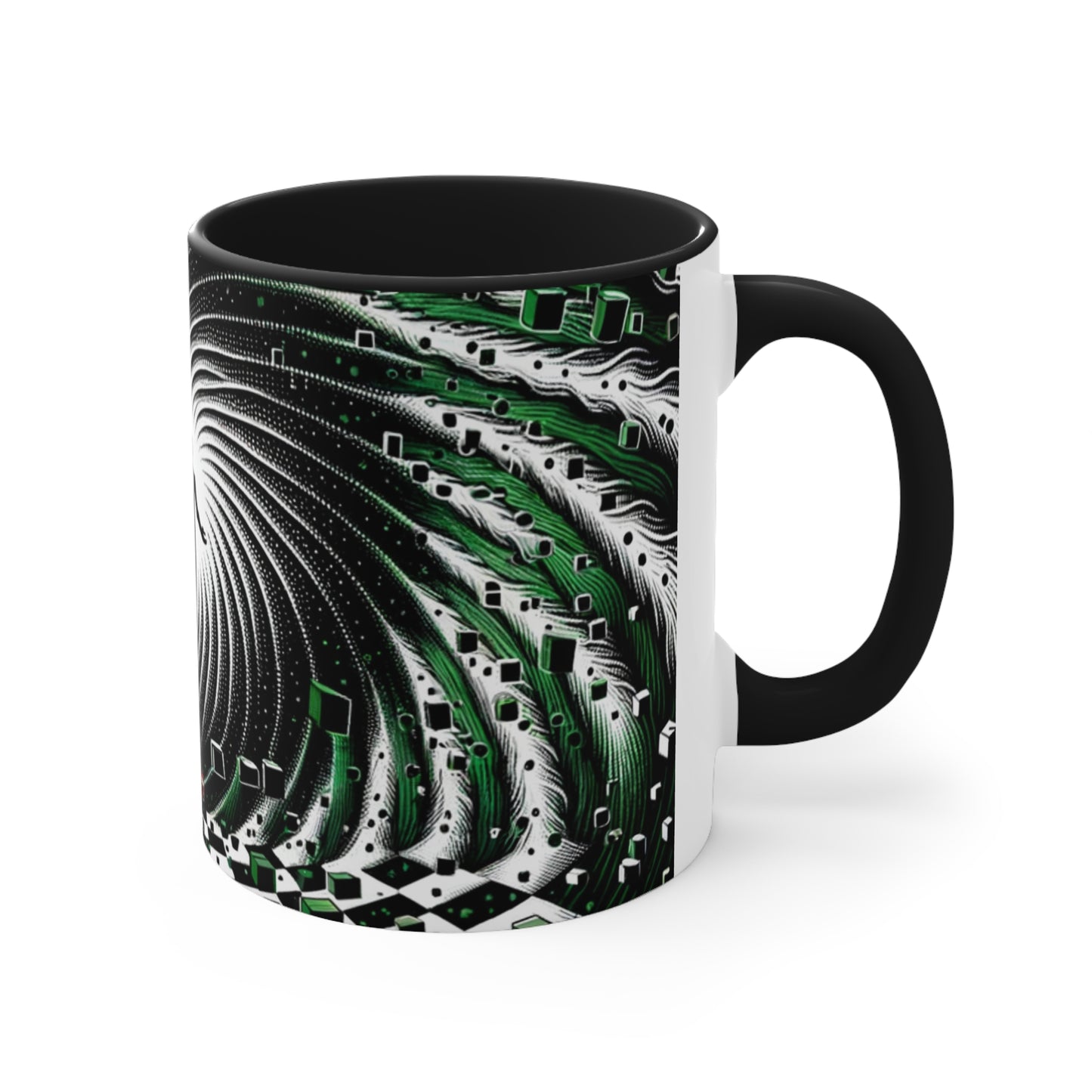 Cyber Vortex Illusion Accent Coffee Mug