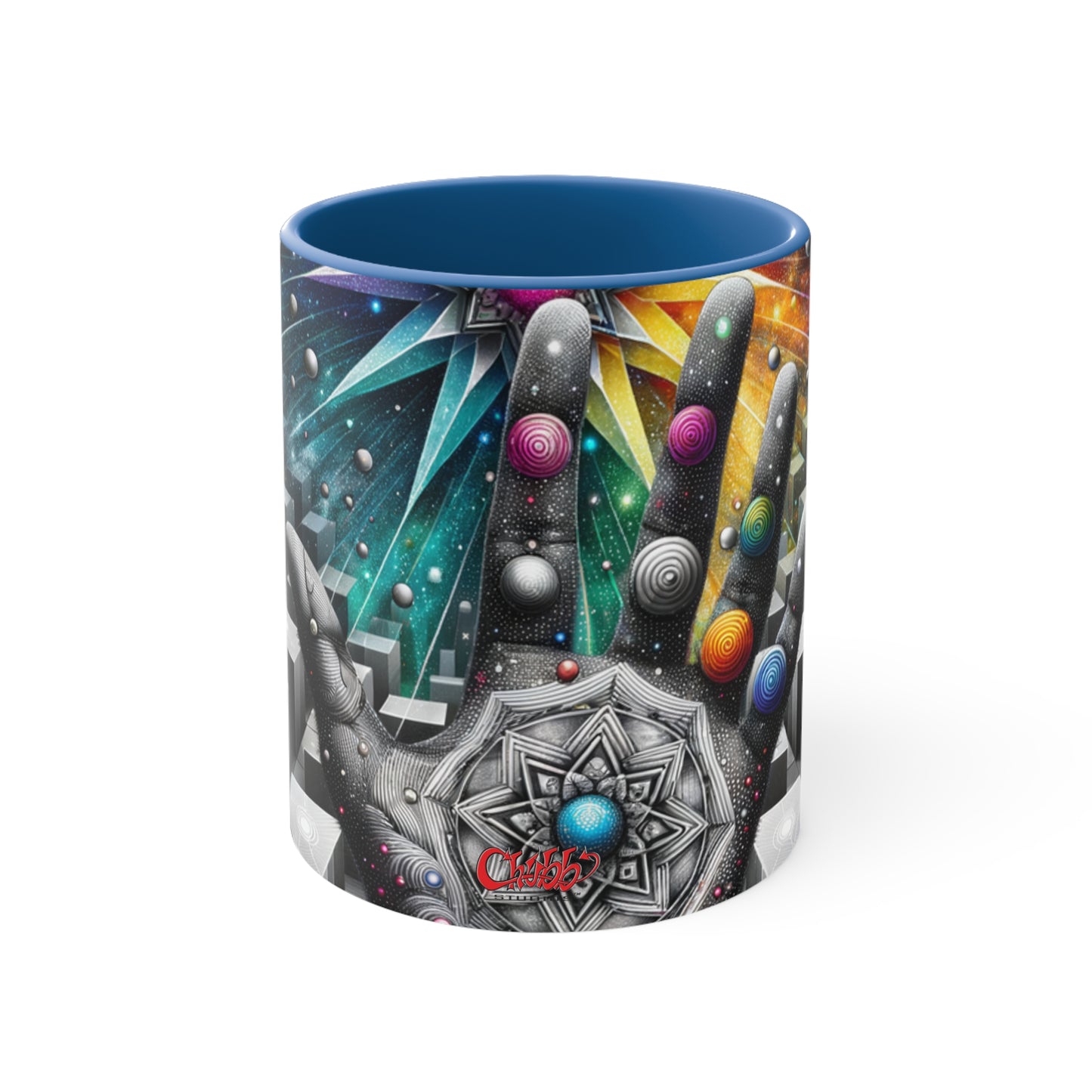 Cosmic Grasp Geometric Universe Accent Coffee Mug