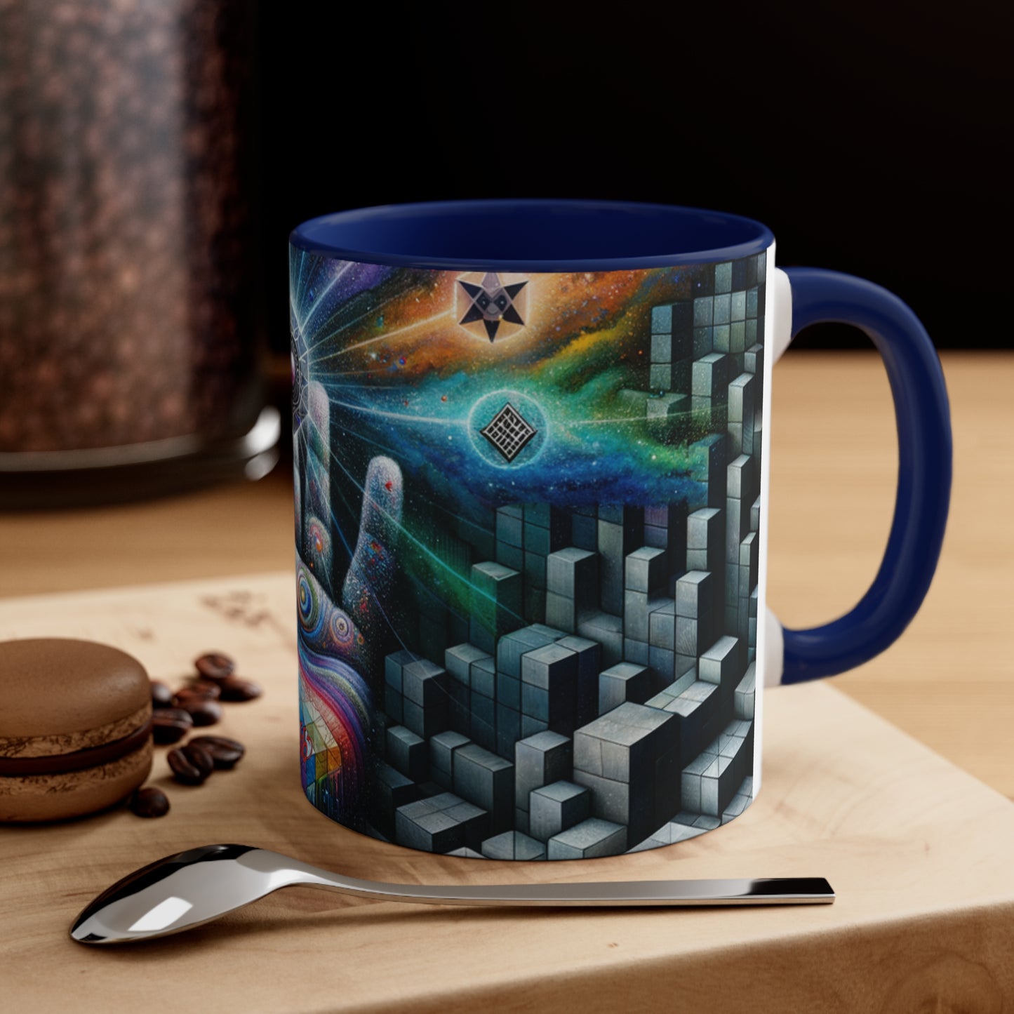 Cosmic Voyage Escher-Inspired Accent Coffee Mug