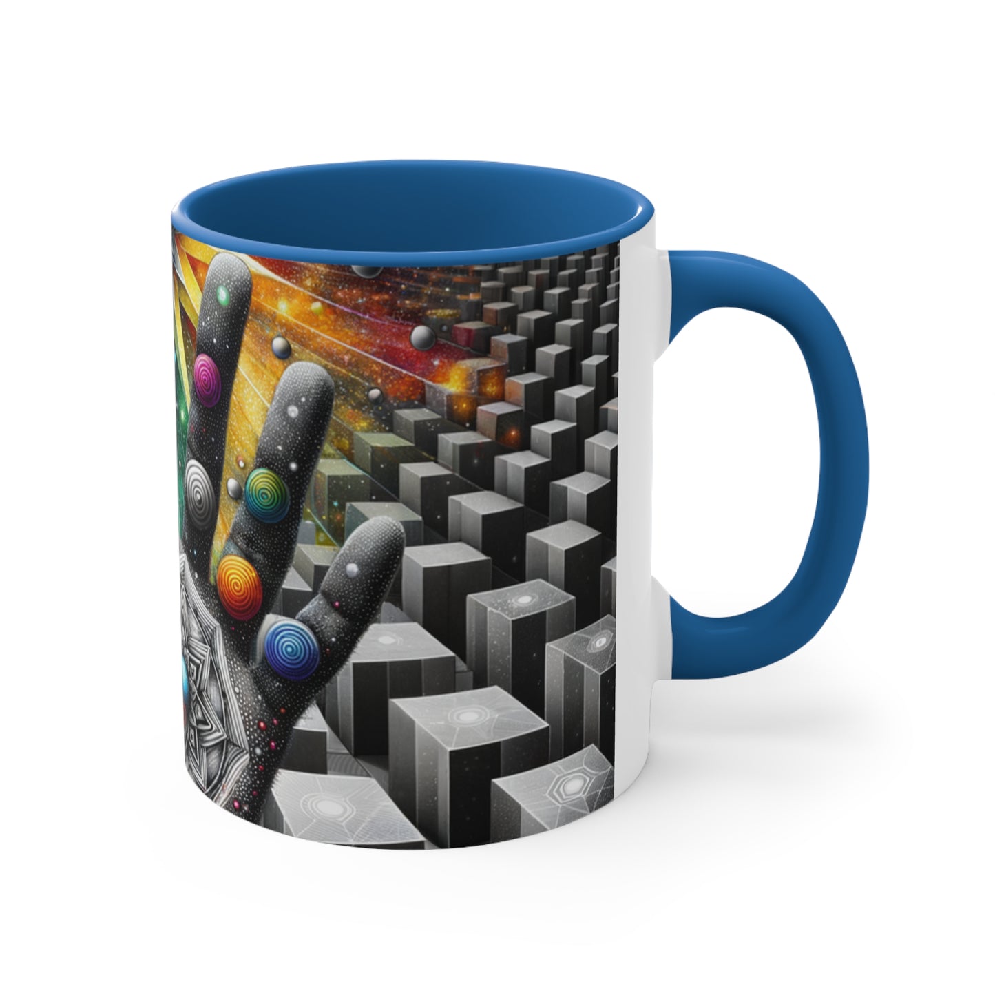 Cosmic Grasp Geometric Universe Accent Coffee Mug