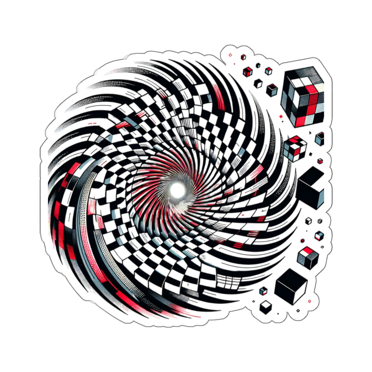 Hypnotic Vortex Geometric Sticker